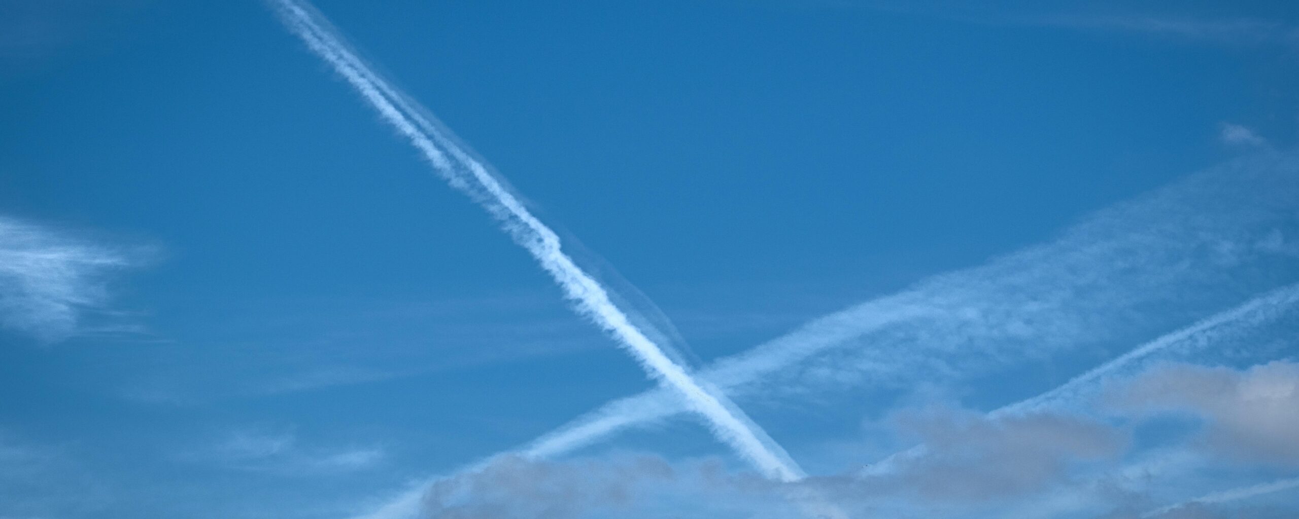 Photo of contrails.