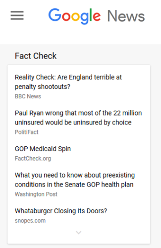 Fact-Checking Articles Highlighted in Redesigned Google News | The ...