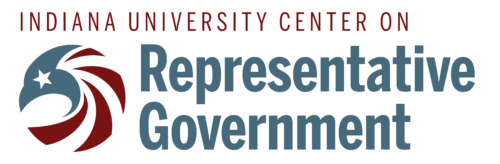 Logo of the Indiana University Center on Representative Government for a release about a LAIC award.